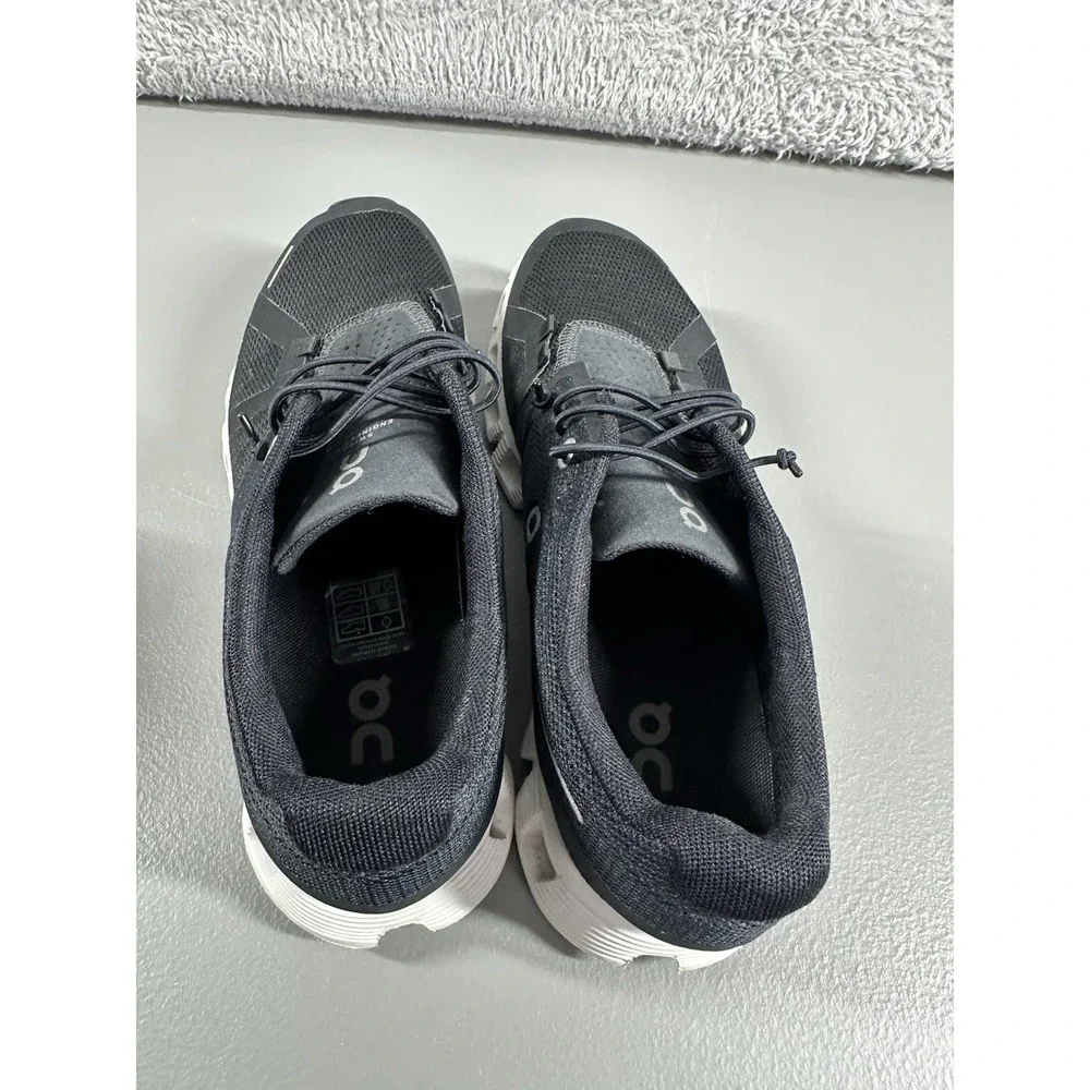 On Cloud 5 Shoes Womens 8.5 Black White Running‎ Athletic Tennis Sneaker - Picture 6 of 7